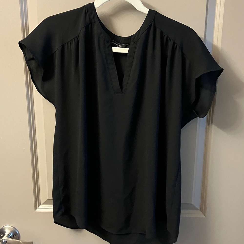 Banana Republic Black V-Neck Blouse